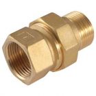 Messing 3-delige koppeling 1"