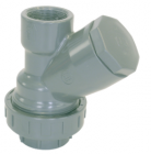 PVC vuilwater balkeerklep Y-type met binnendraad - DN25 (1") - PN10