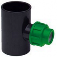 PE - PVC verloopkoppeling T-stuk
