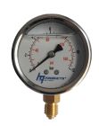 Manometer diameter 63 mm glycerine gevuld - 0 - 12 bar